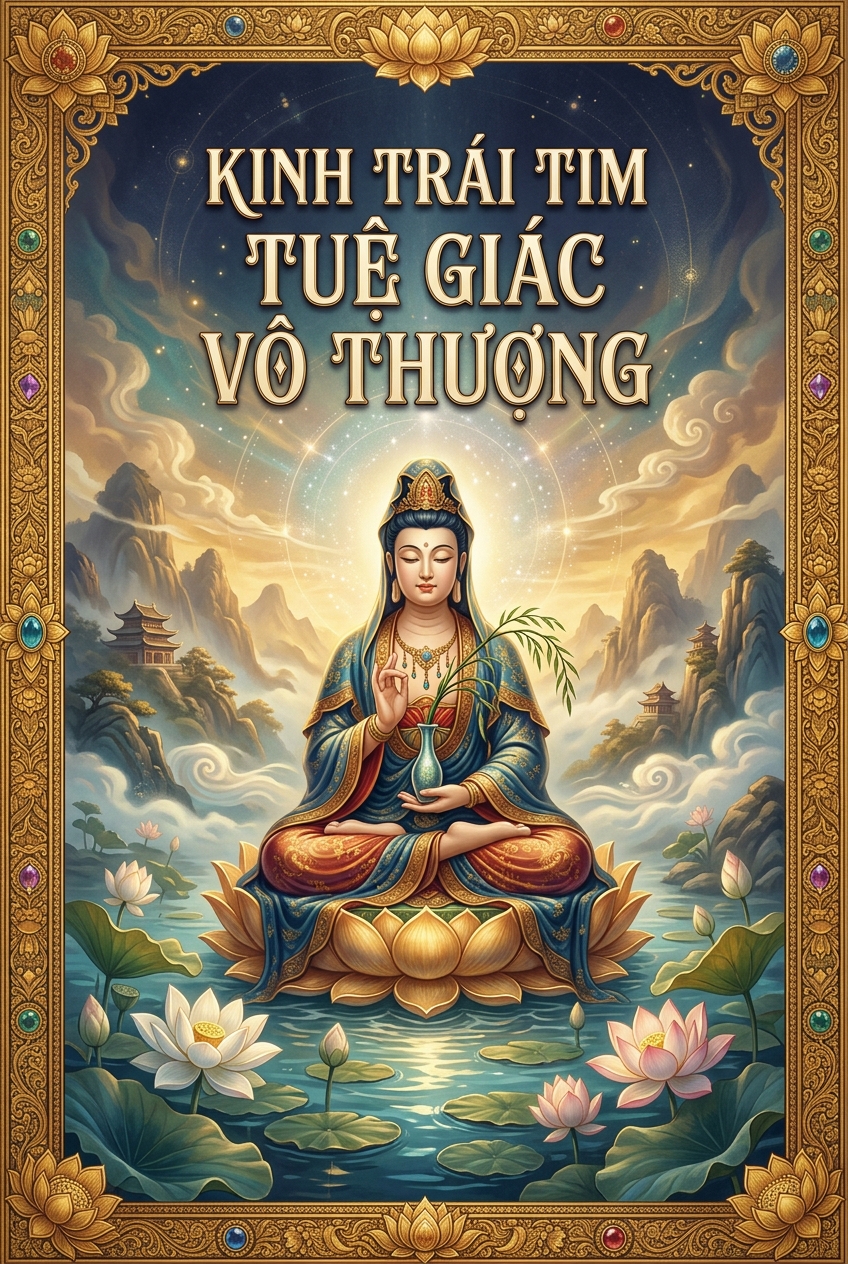 KINH TRÁI TIM TUỆ GIÁC VÔ THƯỢNG - bìa sách