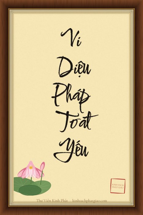 VI DIỆU PHÁP TOÁT YẾU (ABHIDHAMMATTHA SAṄGAHA)